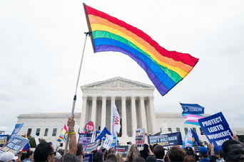 Protesters Celebrate 2020 Supreme Court Ruling Barring Discrimination In Employment